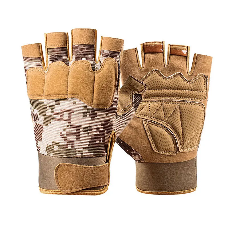 Tactical Gloves Fingerless Gloves Anti-Slip Outdoor Sports Bicycle Gloves Camouflage Guantes Sports Fishing Riding Gloves