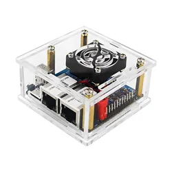 Voor Oranje Pi R1 Plus Lts Acryl Case Clear Box Beschermende Moederbord Shell Met Koelventilator Vervangen Voor Oranje Pi r1 Plus Lts