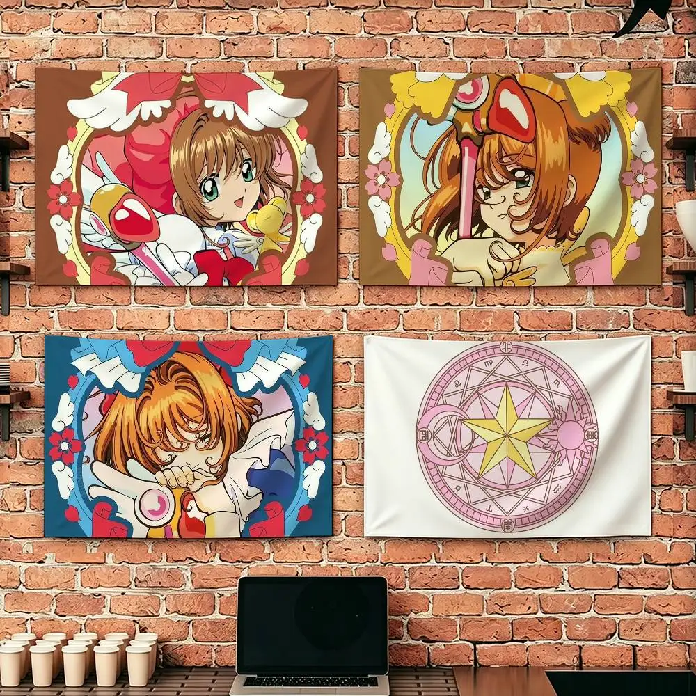 Banderas de Anime C-ardcaptor S-akura adecuadas para fiestas, clubes, decoración de paredes interiores y exteriores, regalo para fanáticos