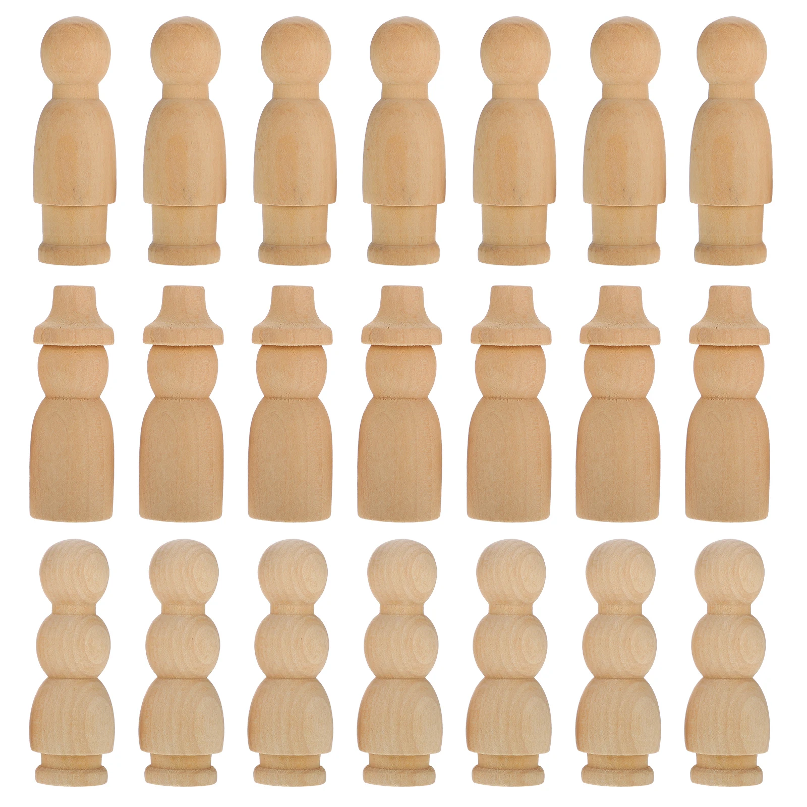 30 قطعة ربط خشبي الناس لم تنته مجموعات الحرف اليدوية دهان داي النشاط للأطفال الأسرة الترابط ديكور إبداعي الخشب غير المكتمل #2