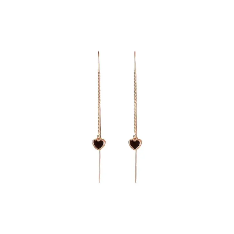 Silver Needle Black Tie Love Flower Earrings 2024 Spring and Autumn New Temperament Studs Niche Fashion Earrings Wholesale Femal image 6
