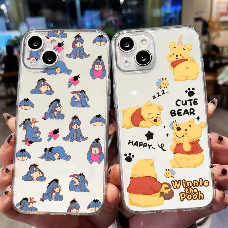 

Soft Phone Cover Case for iPhone 13 12 11 Pro MAX 16e 7 8 XR 16 15 14 Plus XS Winnie The Pooh Eeyore