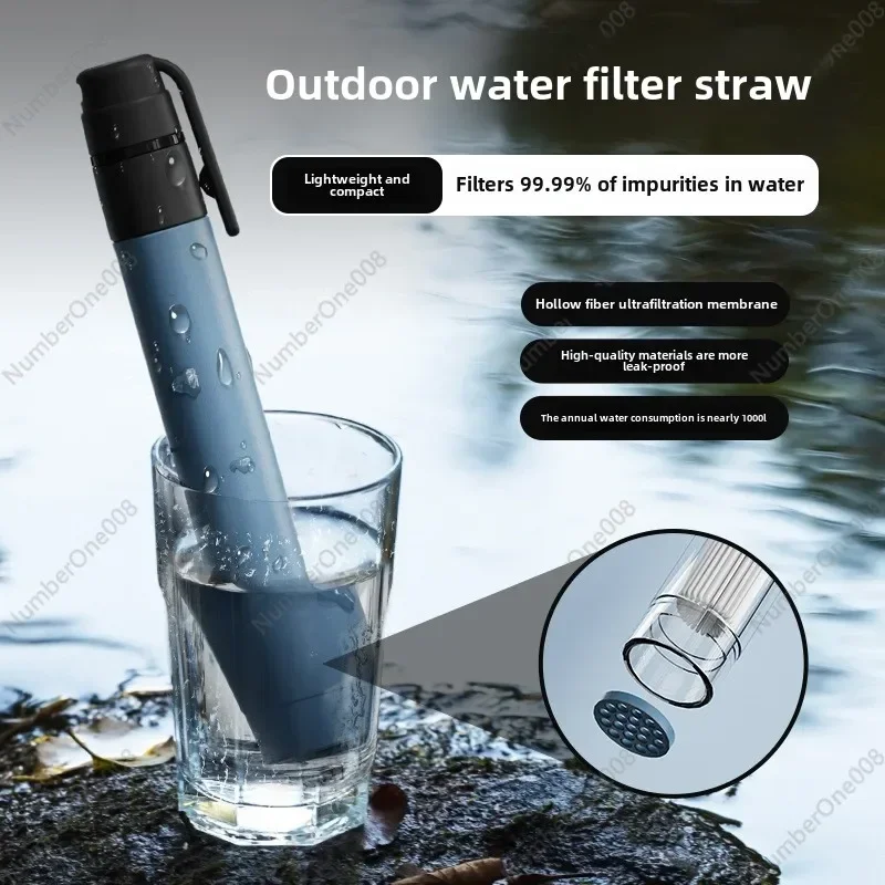 Outdoor Mini Portable Water Purification Pen Filter Emergency Water Purifier Mountaineering Hiking