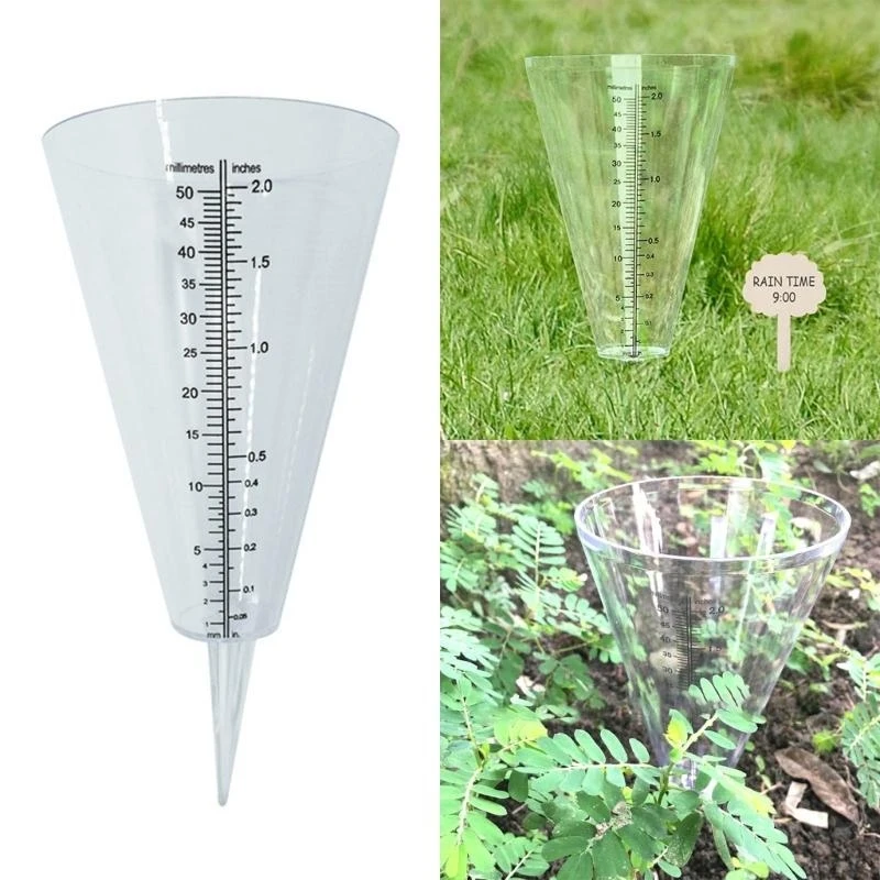 

Decorative Garden Rain Gauge Stylish Cone-shaped Rainfall Measuring Tool for Indoor Outdoor Traveling Camping Portable top sale