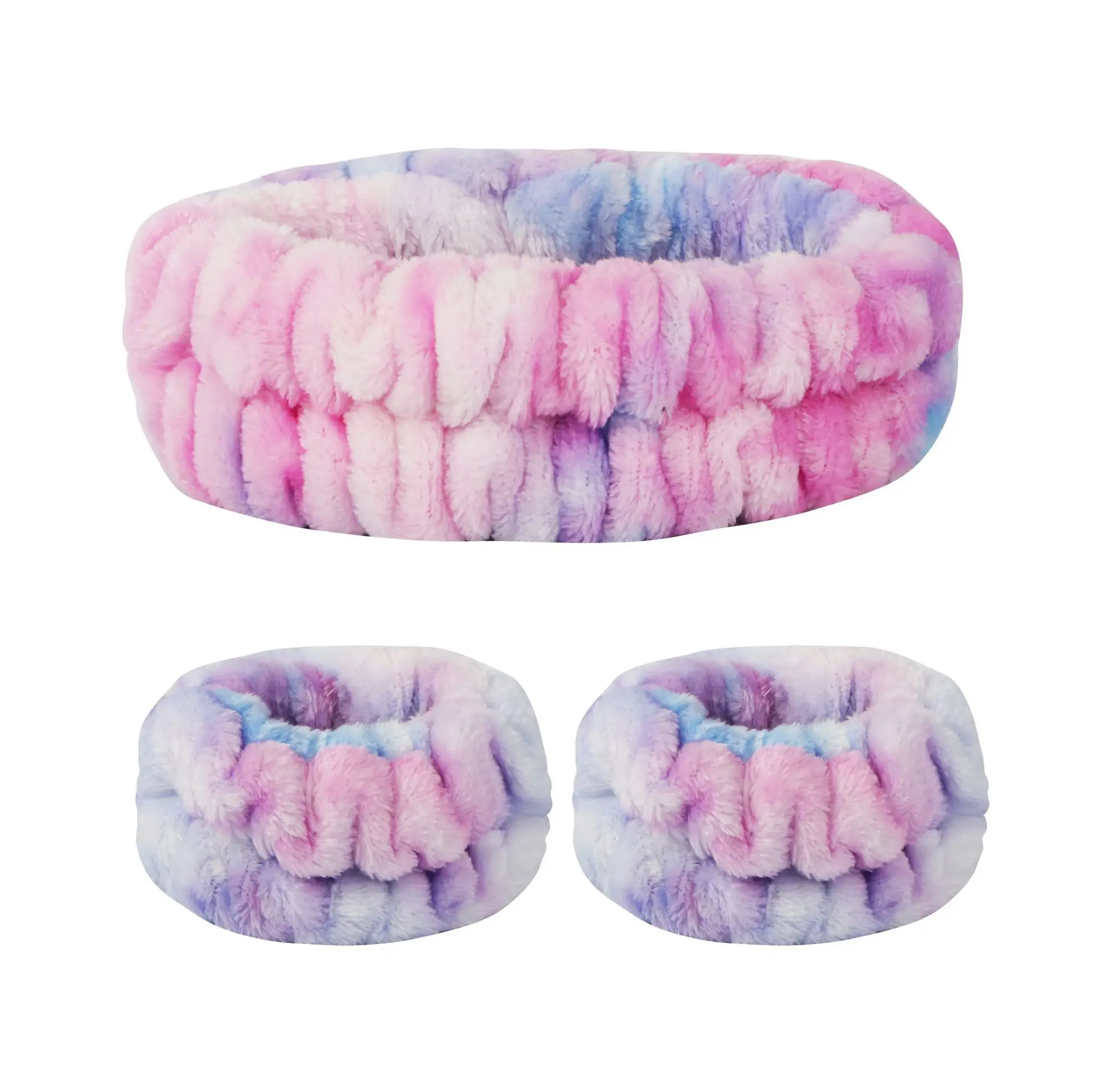 Samtweiches, elastisches Stirnband, Gesichtswasch- und Make-up-Stirnband, Haargummi, Gesichtswasch-Set, wasserdichtes Handgelenkschlaufe und Heanband-Set – Detail 17