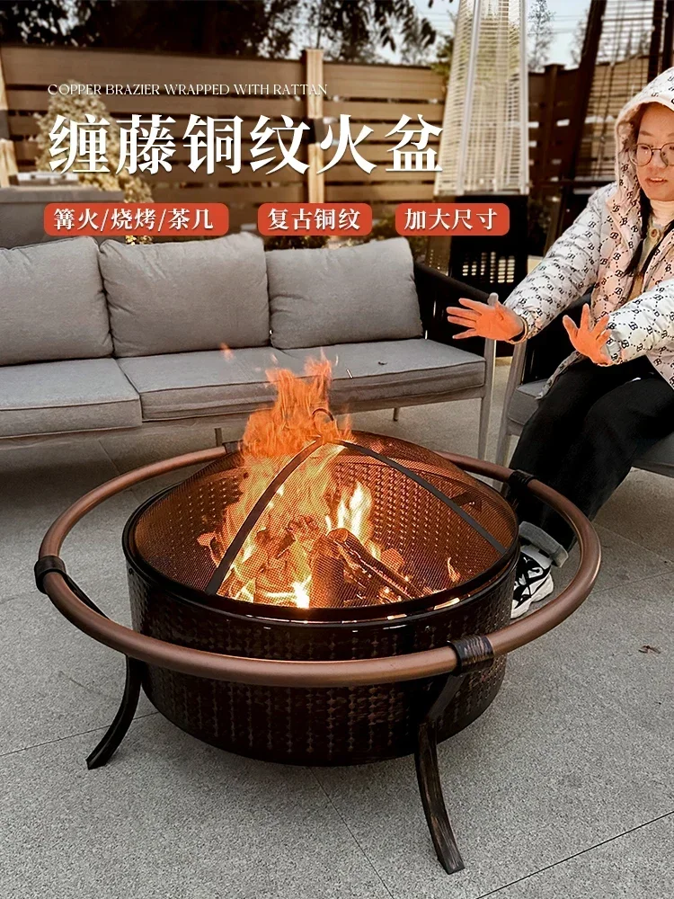 Y Home Indoor Roasting Stove Barbecue Grill Campfire Basin