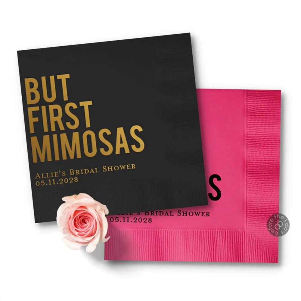 

50PCS Mimosa Bridal Shower Napkins - But First Mimosas - Bridal Shower Brunch - Mimosa Bar