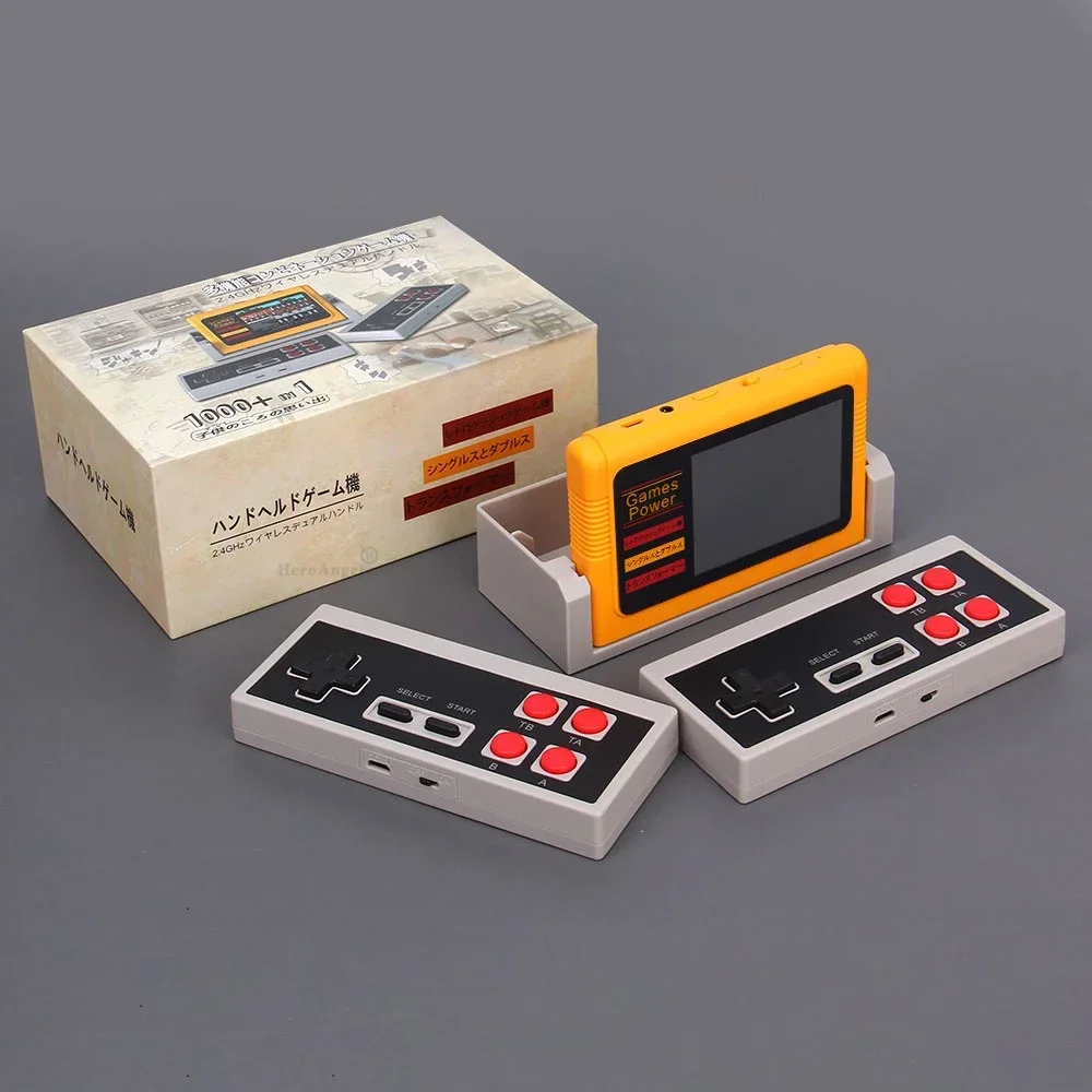 B-M K20 Classic 1000 IN 1 Video Game Console Multi-function Portable Handheld Consoles with Dual Controller 3.0inch TFT Screen