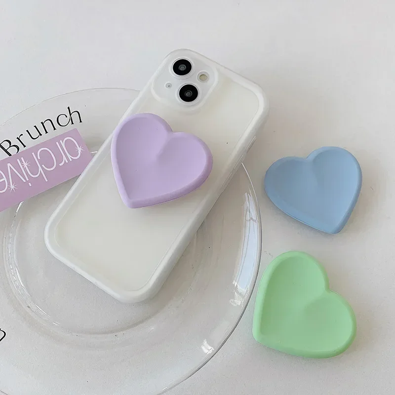 Ins Hearts Silicone Phone Grip Bracket for IPhone Samsung Xiaomi Huawei Universal Smartphones Stand Holder