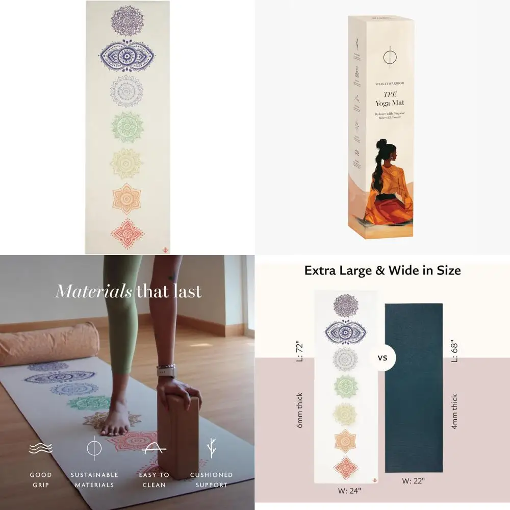 

Экологичный коврик для йоги TPE для обычных и горячих йоги, художественный дизайн, нескользящий, нетоксичный, идеально подходит для любителей пилатеса и йоги.