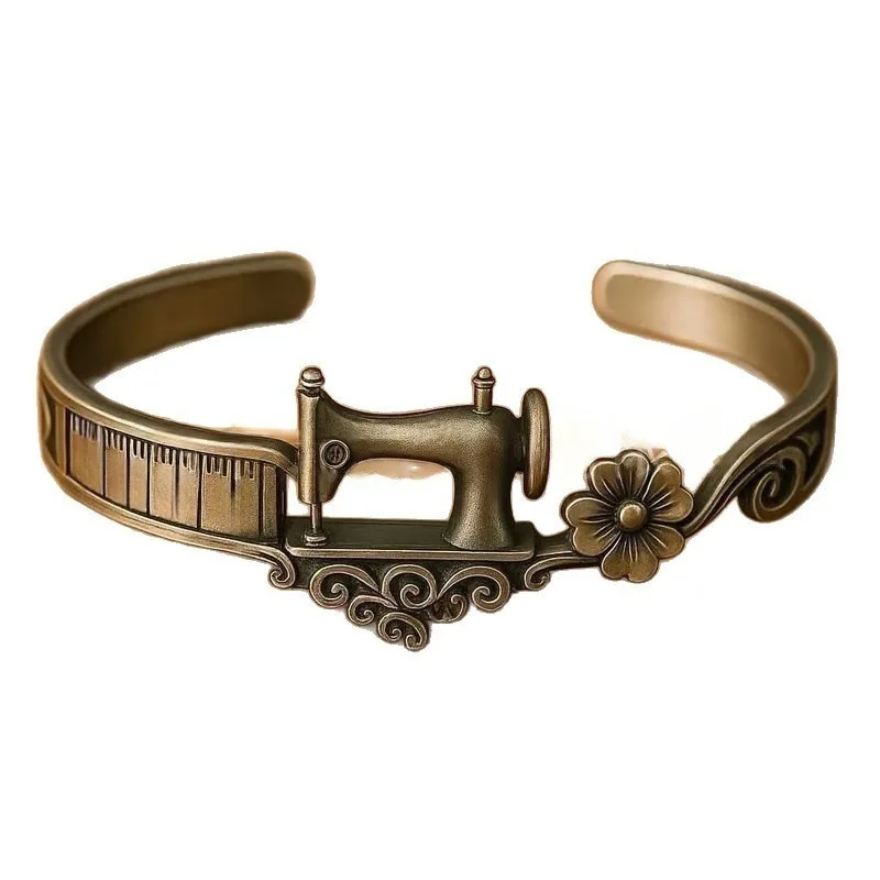 1/2pcs Arrival Sewing Machine Charm Bracelet Fashion Handmade Sewing Lover Theme Bracelet Vintage Craft Jewelry Gift for Women view 6