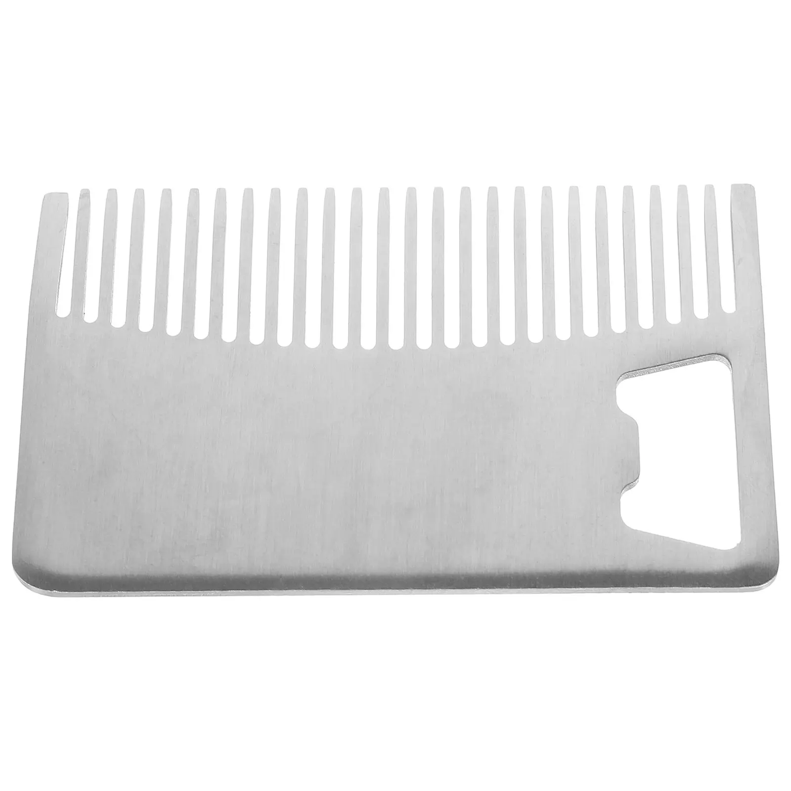 Portable Credit Card Size Stainless Steel Beard Comb Anti-Static Men Hair Styling Travel Barber Comb Barber Combs - view 6