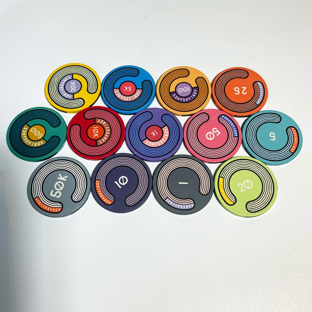 Fichas de póker de cerámica de 10 piezas, fichas de Casino Texas Hold\'em de 39mm, monedas de entretenimiento, fichas redondas de varios nombres