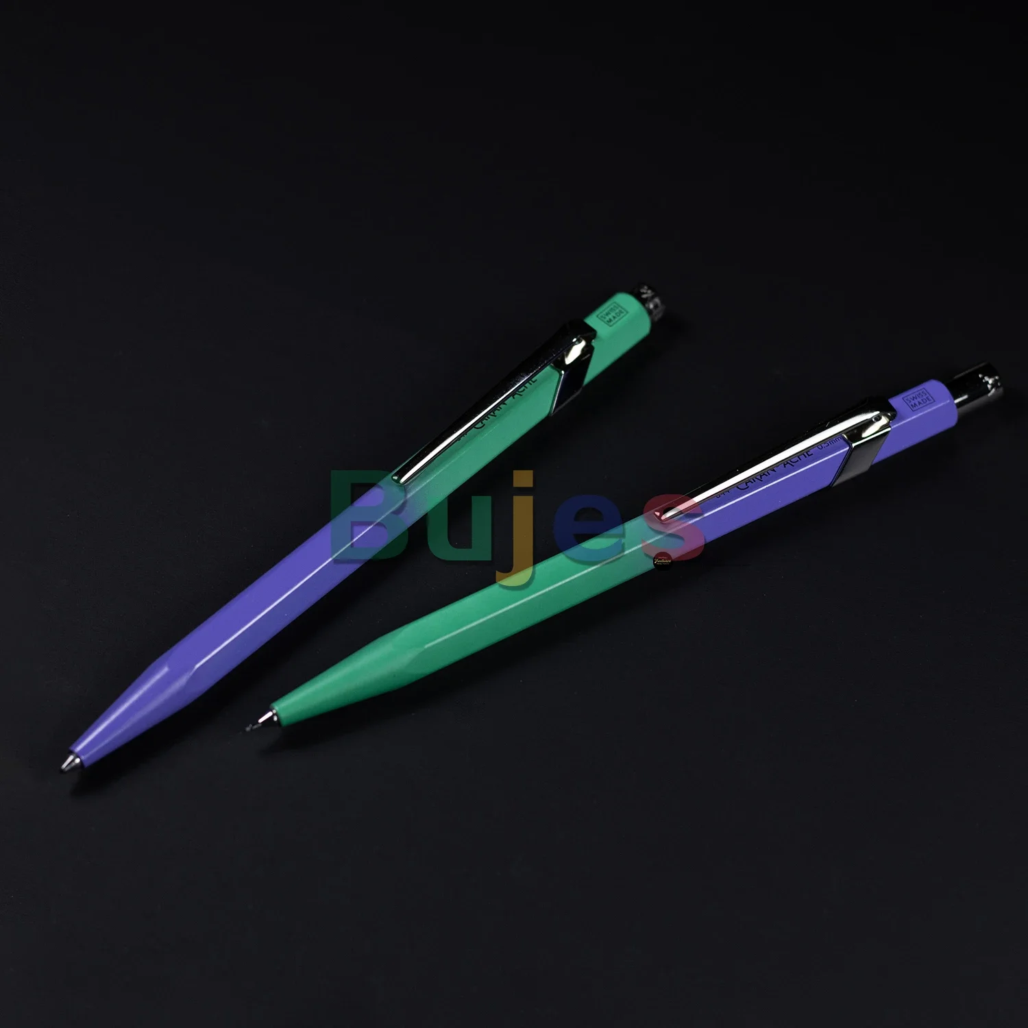 Caran D'ache Arctic Jade Purple Gradient Metal Ballpoint Pen 0.5mm Mechanical