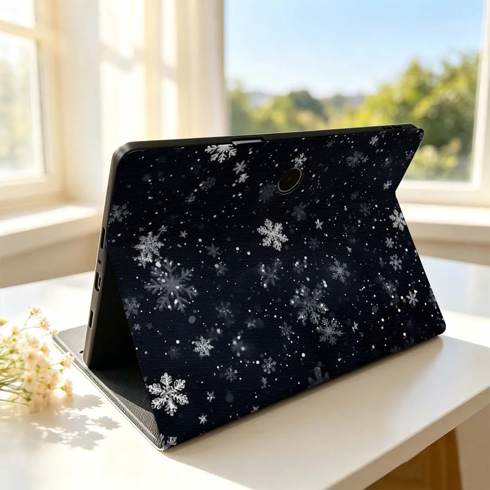 Black Night Snowflakes For OPPO VIVO IQOO OnePlus Realme Pad 3 Pro 13 12.1 11.61 11.4 10.36 11 inch Tablet Case Soft