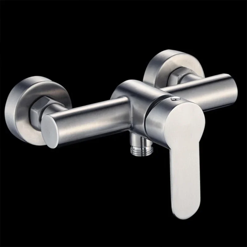

304 Stainless Steel Shower Faucet Bathroom Hot Cold Mixer Water Tap Accessories G1/2in Bathtub Hand Sprayer Bath Shower Set