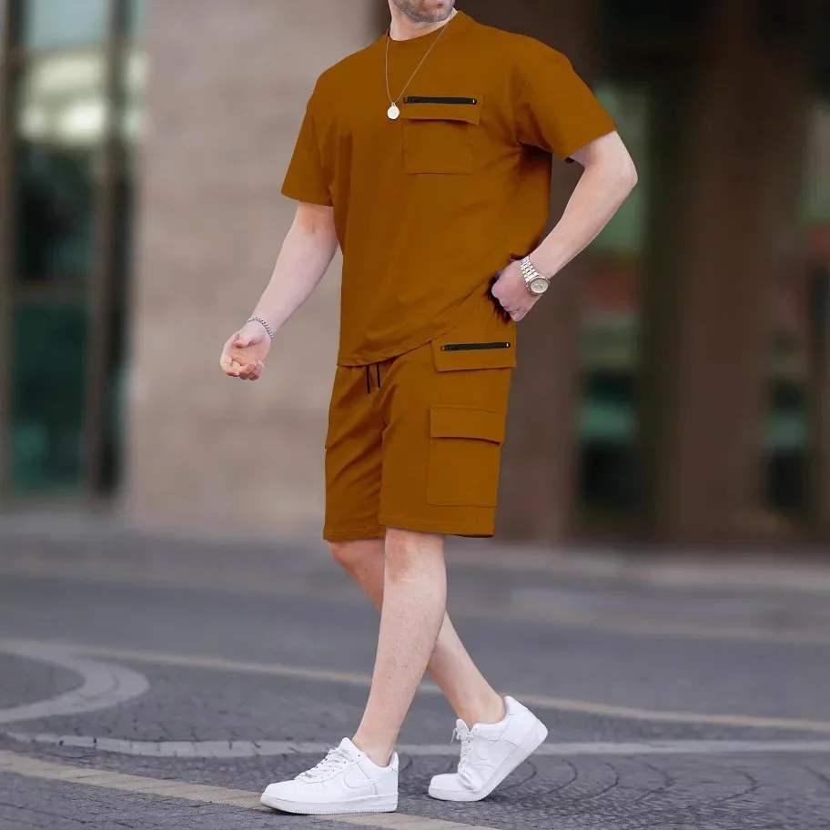 Novedad de verano, moda informal para hombre, conjuntos de