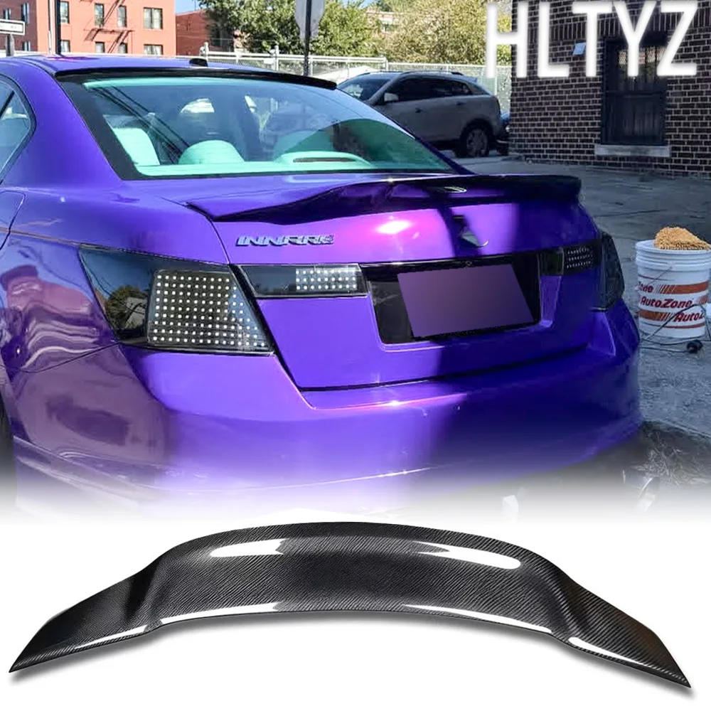 

Аэродинамический спойлер R-стиля для Honda Accord 8-го поколения (2008-2013), четырехдверный седан, высококачественный FRP/глянцевый черный, аксессуар для автомобиля.