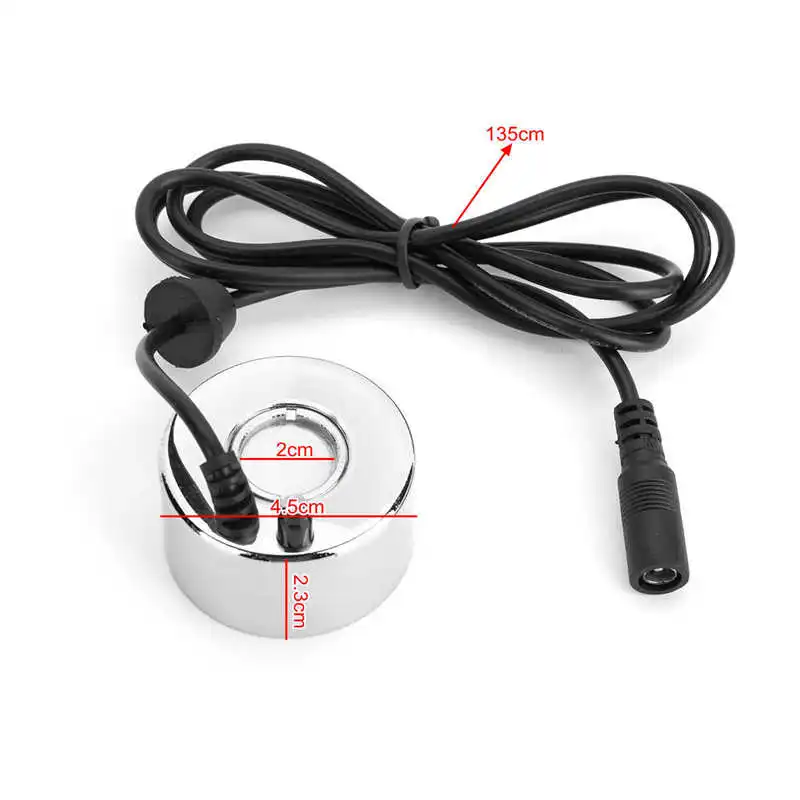 2Pcs 45mm 24V Ultrasonic Humidifier mini Mist Maker with EU Plug Air Fogger Water Fountain Pond Atomizer Nebulizer Atomizer Head