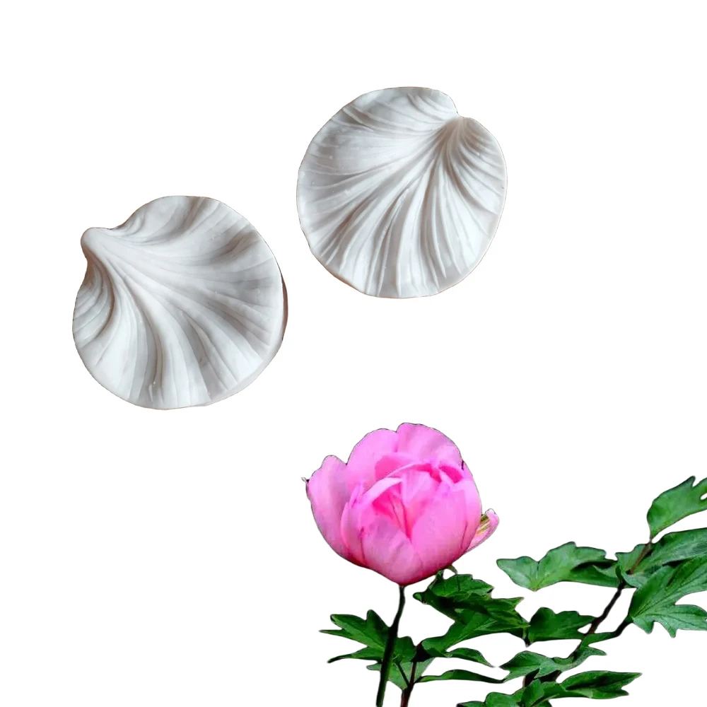 Peony Flower Petal Veiners &Cutters Moldes De Silicona Fondant Chocolate Sugar Paper Clay силіконова форм Cake Decorating Tools