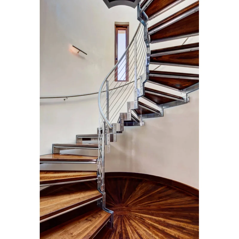 custom.CBMmart New Modern Indoor Metal Stairs Customized Mono Stringer Straight Staircase White Color Design