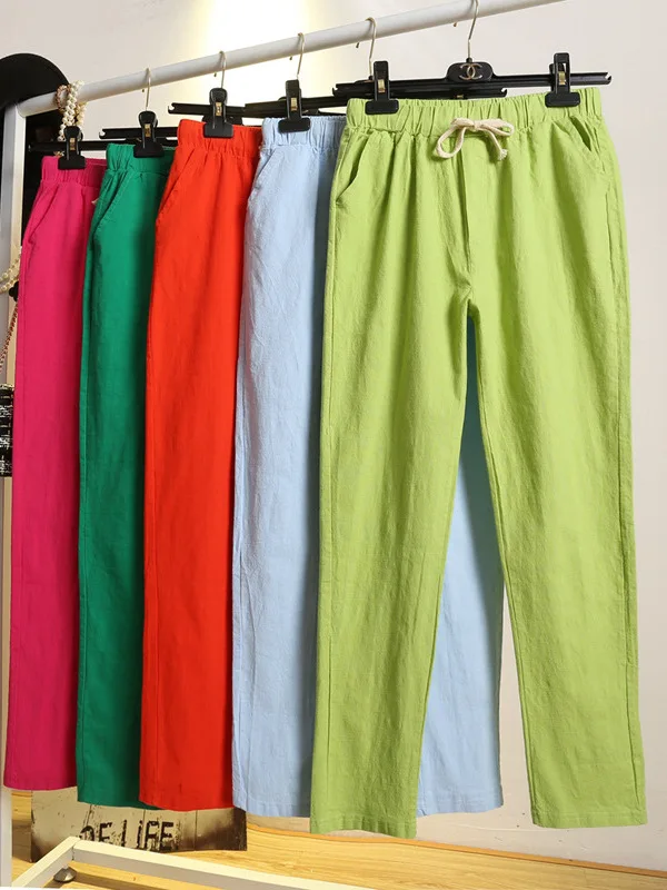 womens-spring-summer-elastic-harem-pants-cotton-linen-comfortable-breathable-loose-fit-trousers-casual-fashion-accessories