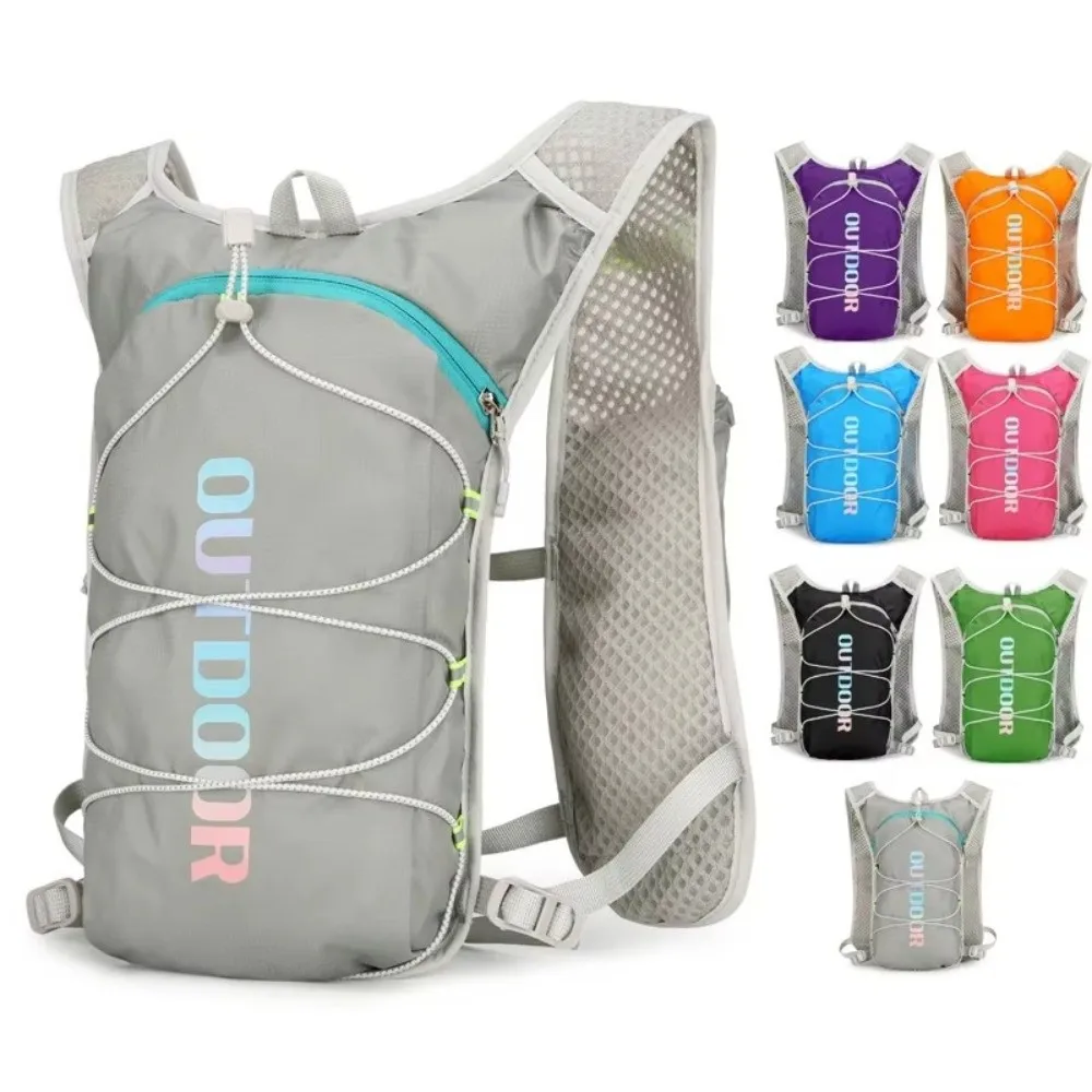 Unisex Nylon Outdoor Climbing Backpack Ultra-light Safety Reflective Cycling Daypack Breathable Waterproof Hydration Backpack