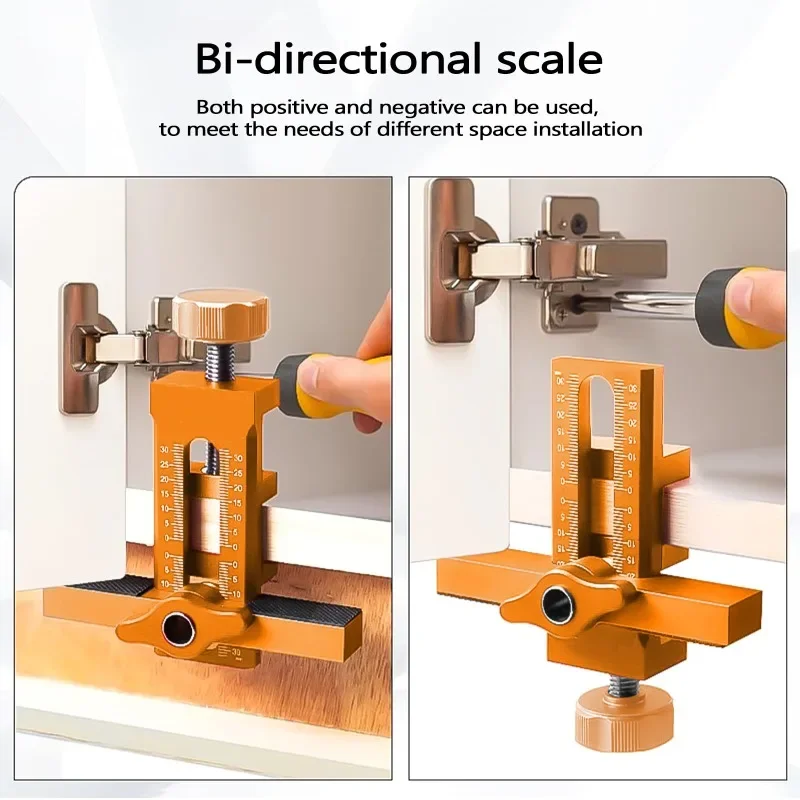 أداة تحديد موضع تركيب باب الخزانة، مع دعم حافة سريع قابل للإزالة، أداة تحديد موضع باب الخزانة قابلة للتعديل