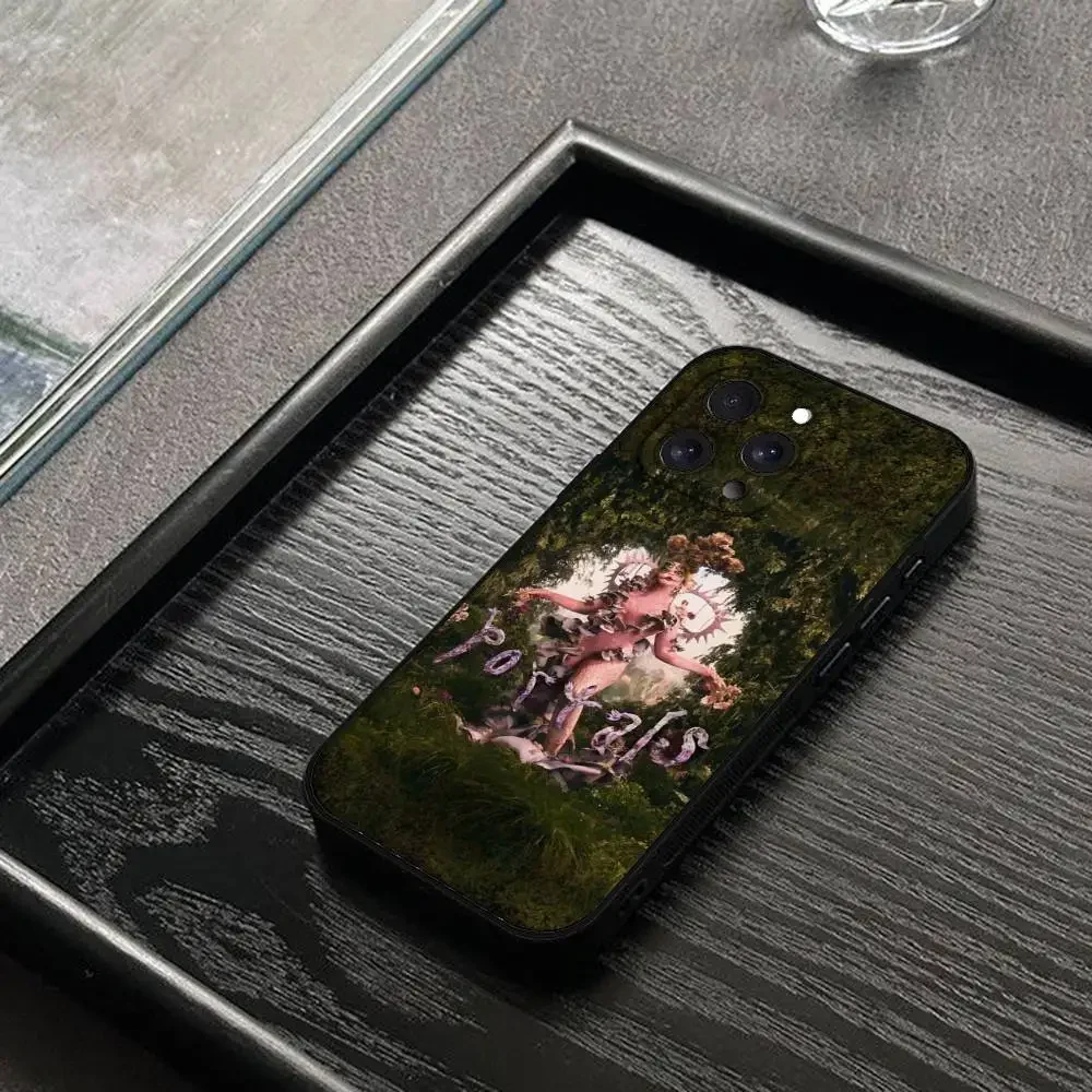 المغني ميلاني مارتينيز بوابات جراب هاتف آيفون 17 16 15 14 13 12 11 برو ماكس زائد حافظة صغيرة من البولي يوريثان لينة إلى الجلد ودية