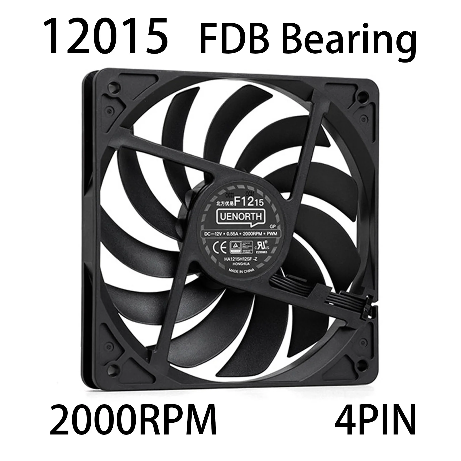

Тонкий вентилятор 12015, 4-контактный, PWM, 2000 об/мин, подшипник FDB, низкий уровень шума, высокая производительность охлаждения, оптимизирован для корпусов ITX ПК.