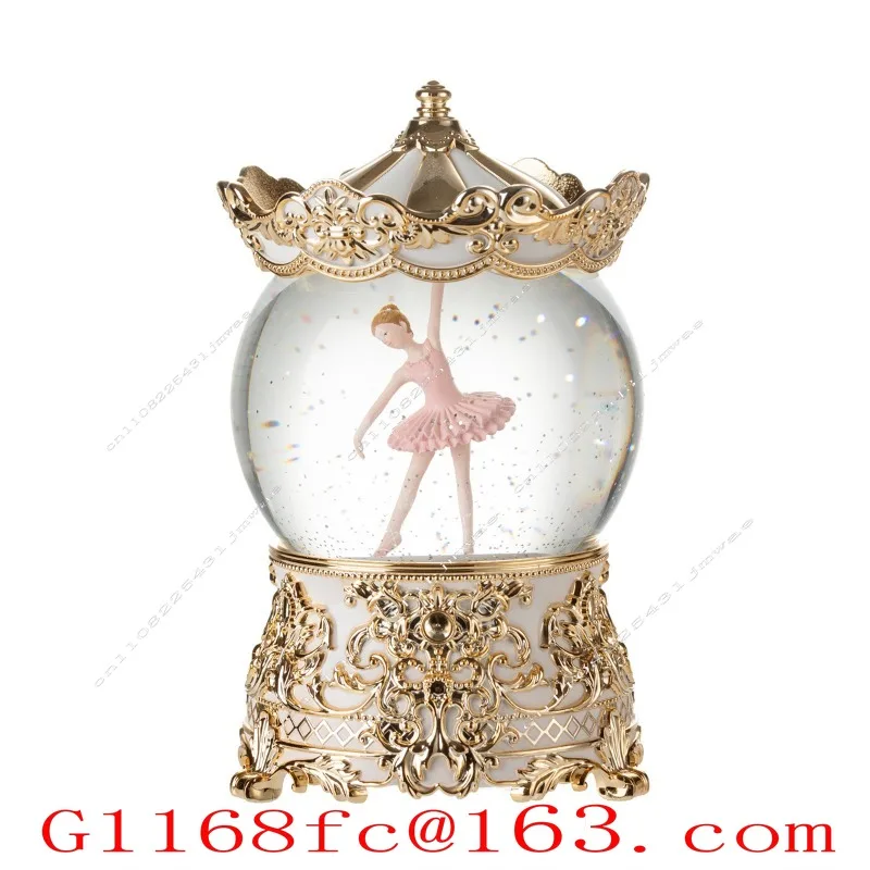 003-1 Carousel crystal ball music box music box for girls birthday gift