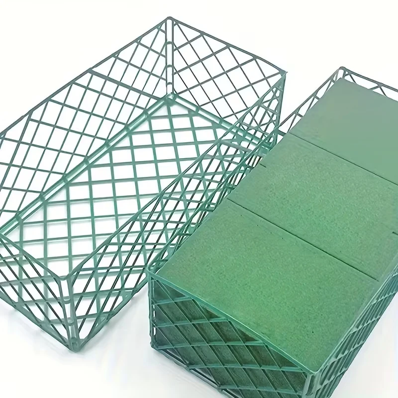 5/10/20pcs Plastic Floral Foam Cage Holders Flower Foam Bracket Rectangle Flower Mud Support For Flower Arrangement/Party