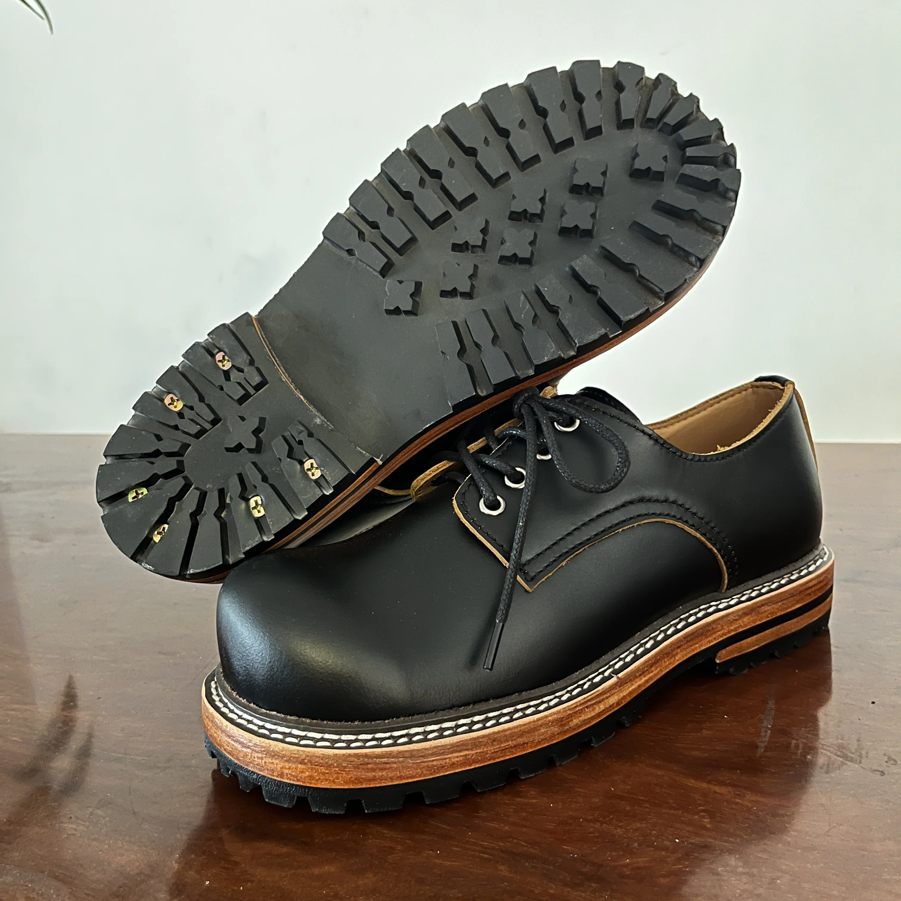

AL406 RockCanRoll Size 35-52 Super Quality Genuine Italian Cow Leather Handmade Goodyear Welted Boots Custom Made Service OK