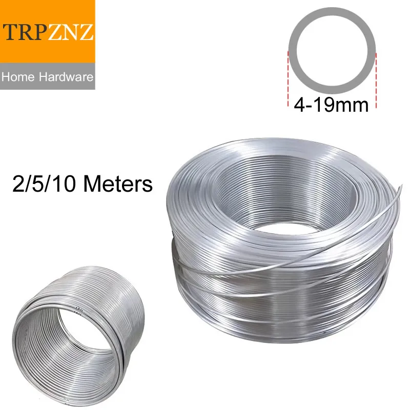 Tubo de bobina de aluminio de 2, 5 y 10 metros de largo, manguera Flexible con diámetro exterior de 4-19,05mm, se puede doblar para refrigeración de refrigerador y aire acondicionado