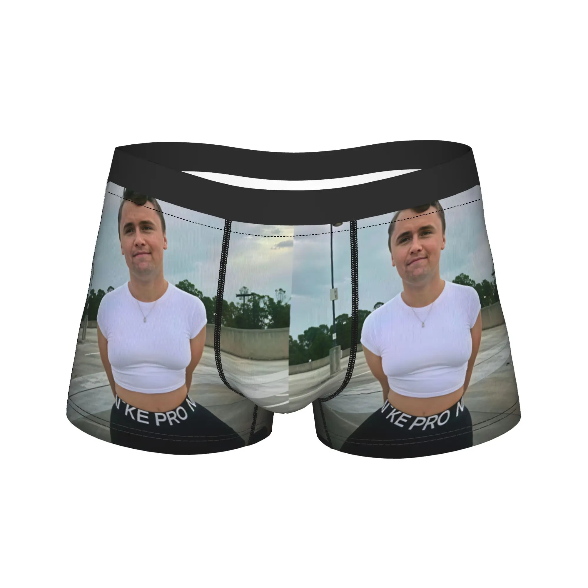 Charlie Kirk Parking Lot Crop Top Funny Meme Underwear  Sexy Soft Panties Custom DIY Shorts Briefs For Male Pouch Oversize Trunk