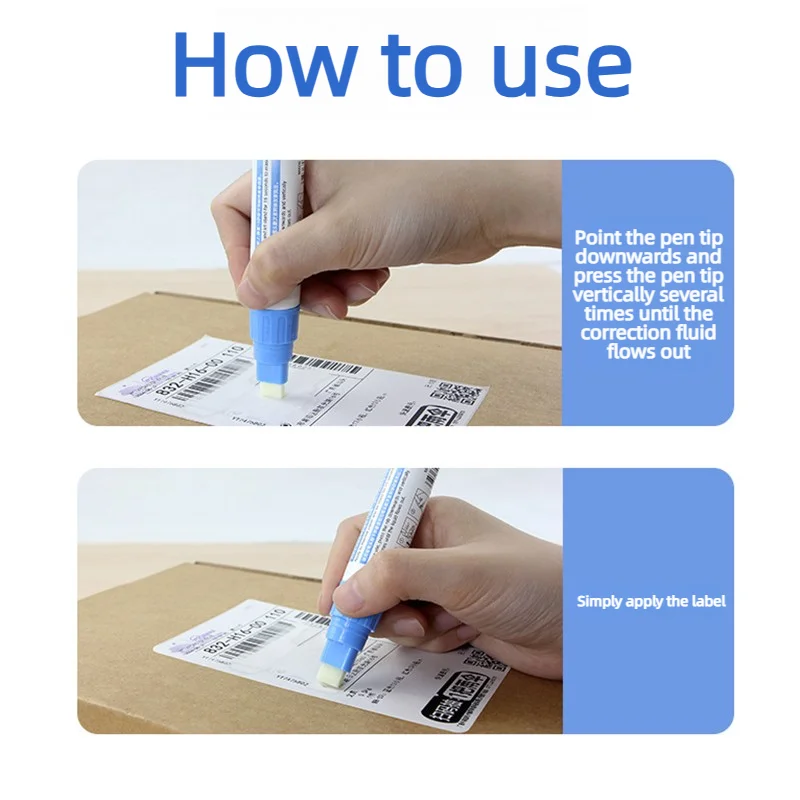 1/3er-Pack Thermopapier-Radierstift, Express Smudger, sofort einsatzbereit, tragbare, schnell trocknende Flüssigkeit zum Abdecken von Datenschutztexten, Radierwerkzeug – Detail 4