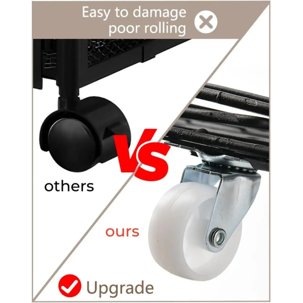 Organizer na kółkach pod łóżko z 4 szufladami i otwartą konstrukcją na buty i inne rzeczy