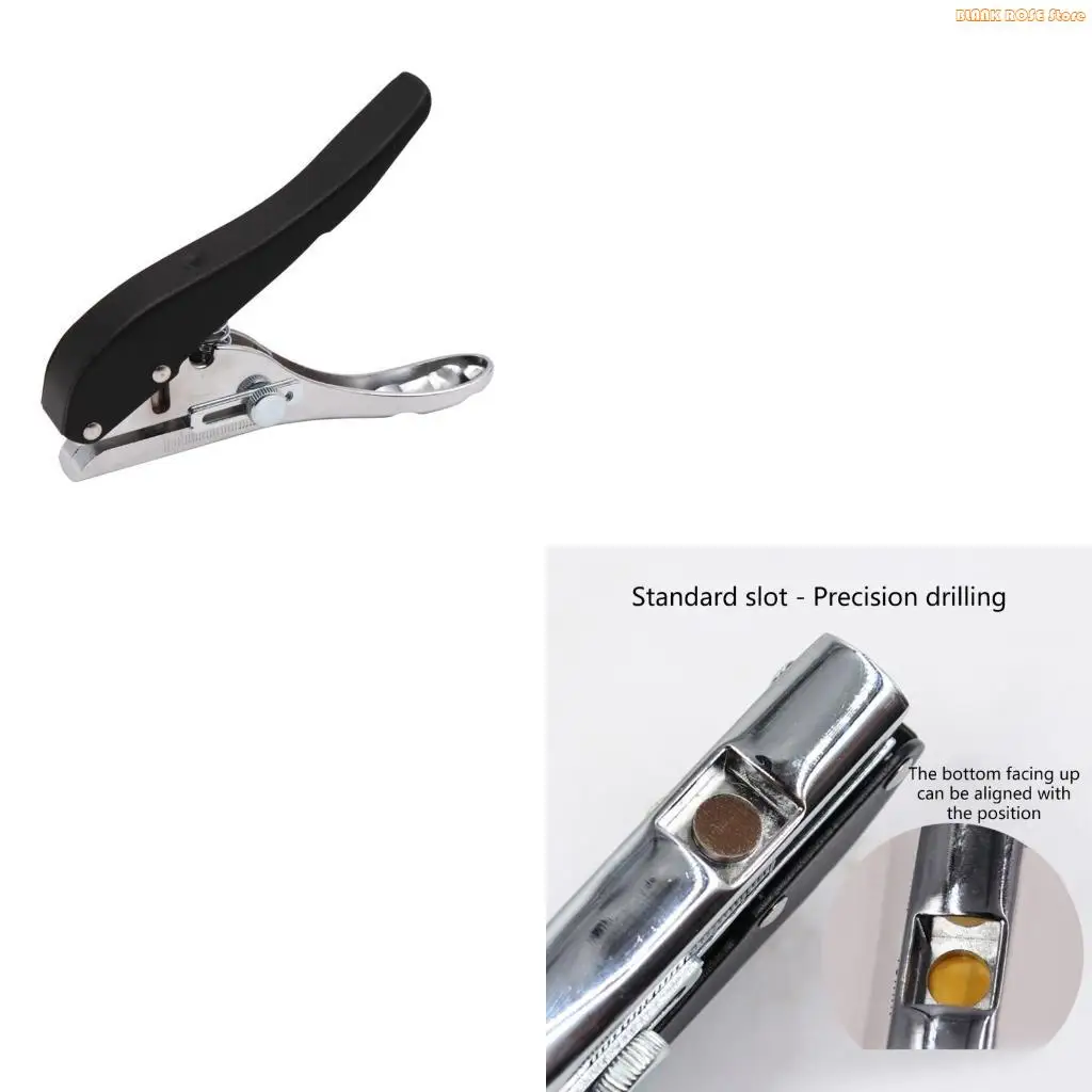 K1AE Portable Pliers 10mm Hole Card Punching Tool Hand Countersink Drill Tool for Cardboard Paper Crafts Labels