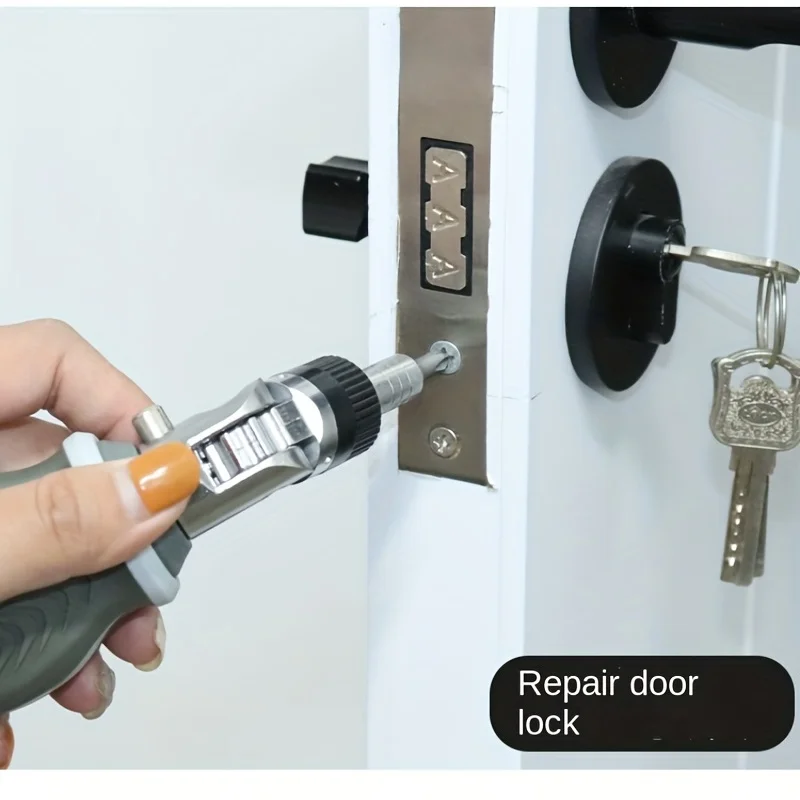 Set di cacciaviti a cricchetto rotanti multi-angolo da 180 gradi Cacciavite multifunzione regolabile, forma speciale per uso domestico