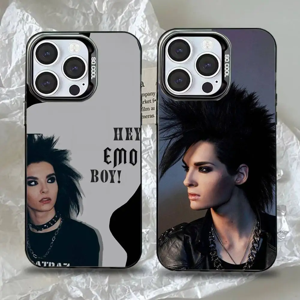 

Singer Bill Tom Kaulitz Tokio Hotel Phone Case For iPhone 16,15,14,13,12,Pro,Max,Plus,Mini,XS Anti Fall Black Matte Hard Bumper