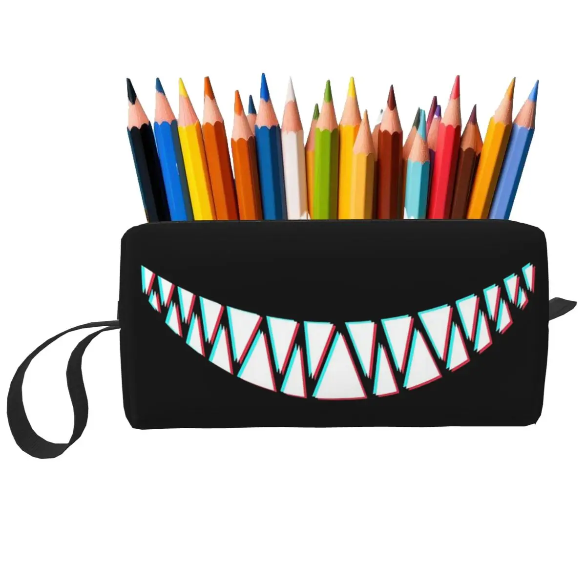 

Beautiful Smile With Sharp Demon Teeth Pencil Case for Students School Pen Box Pencil Bag Women Cosmetic Bag Organizer Pouch