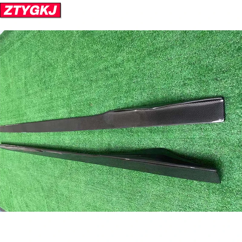 MT Style High Quality Carbon Fiber Side Skirt Lips Extensions For BMW M2 M2C F87 2015 Up