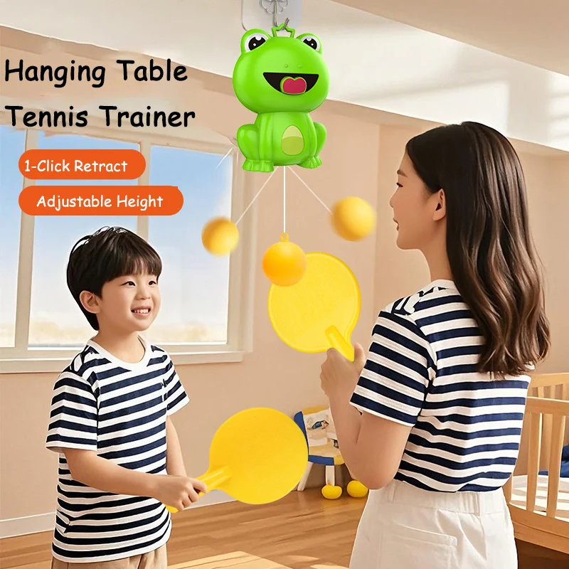 Allenatore da ping pong per genitori e figli al coperto con design sospeso - Sviluppa la coordinazione occhio-mano e le competenze sulla racchetta, giocattolo educativo