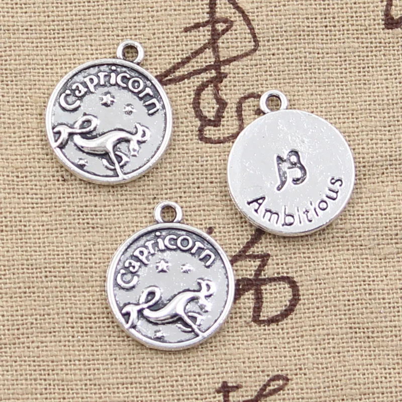 12pcs Charms Zodiac Capricron Aquarius Aries Cancer Leo Libra Taurus Scorpio Sagittarius Vigro Gemini Pisces DIY Antique Pandent