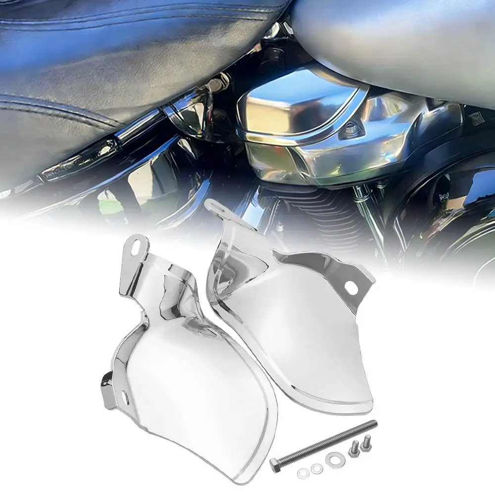 

Дефлекторы тепла Abs Shield для Harley Fxbr/S 117/114 Flde Fxfb/S Flfb/S Flhc/S Fxlr/S/T Flsl Flsb Fxst Fxbb 2018-2026, хромированные