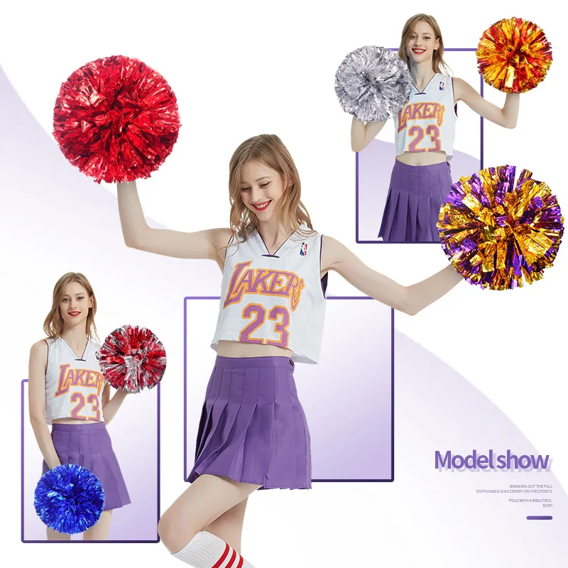 10pcs Cheerleading gymnastics flower ball cheer ball 4 finger encrypted fluffy flower ball sports event festival atmosphere prop