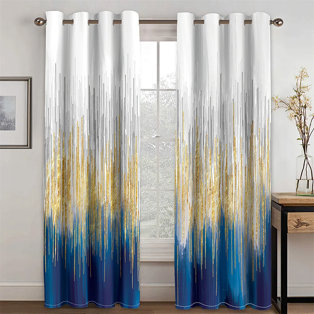 3D Modern Art Splashy Graffiti Style Curtains Simple Style Home Decor Living Room Bedroom Curtains 2 Panels