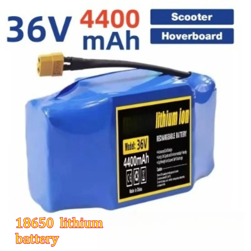 18650 36V 4400AH Twisted Car Battery 10 Series 2-Parallel Lithium Battery Pack Large Capacity Long Range Power Battery