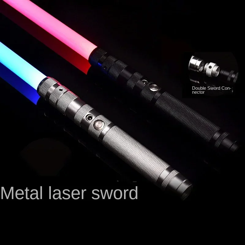 Star Metal Laser Sword with Variable Sound Effects Wars Light Sword 7-Color 2-in-1 Luminous Toy Laser Sword Costume Play