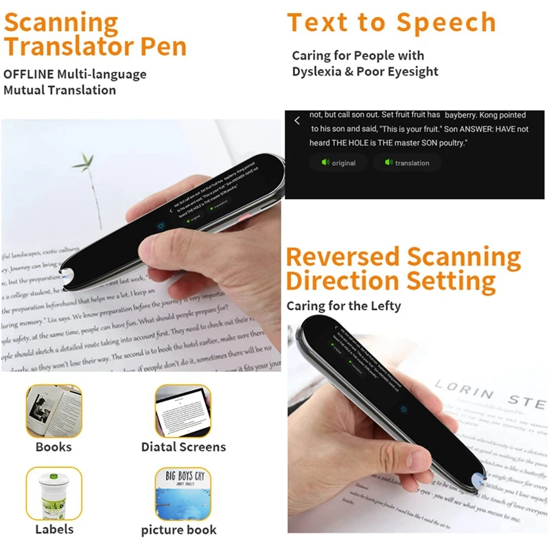 Language Translator Pen Reader Scanner Pen Dictionary Voice Translator Support 112 Languages Text To Speech